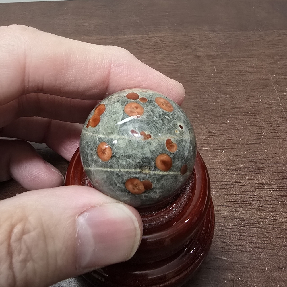 Red Planet Obsidian Crystal Sphere - Picture 9 of 9